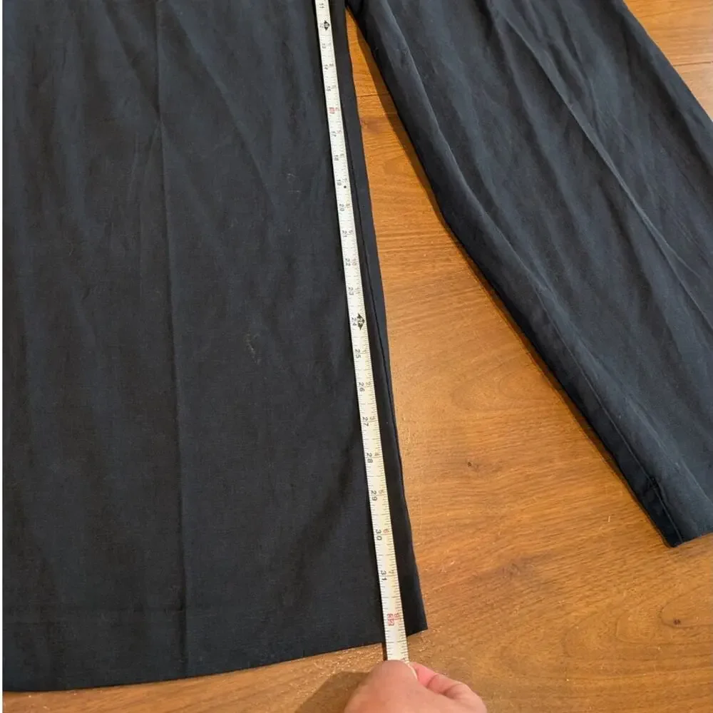 NWT Madewell Black Tall Slouchy Straight Pants in Drapey Twill NS449, Size 12 - Picture 9 of 11